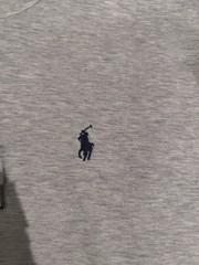 Polo Ralph Lauren Hoodie Big Letter Spellout Size S Gray Logo Big Pony