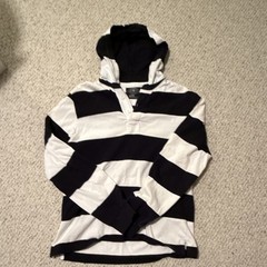 Charles River Apparel Men’s Hoodie S Black/White Striped Pullover Hooded