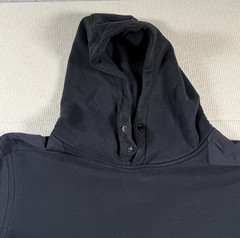 Brunt Levin Hoodie Mens XL Black Heavyweight Workwear Pullover Pocket Snap