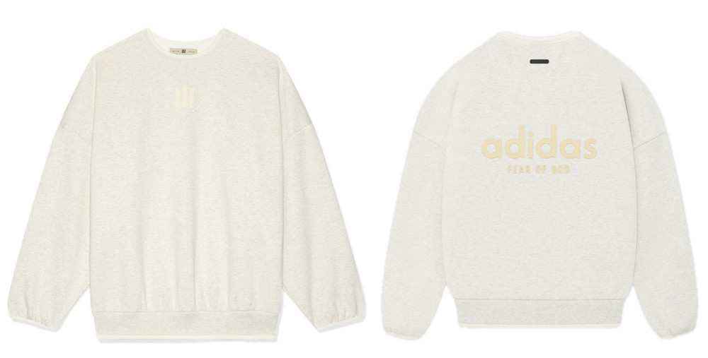 Fear of God x adidas Originals Crew Neck Classic Heavy Fleece Sweatshirt LIMITED