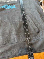 Hoka Gray Sweatshirt Hoodie Unisex M Weekend Warriors Walking Running Athleisure
