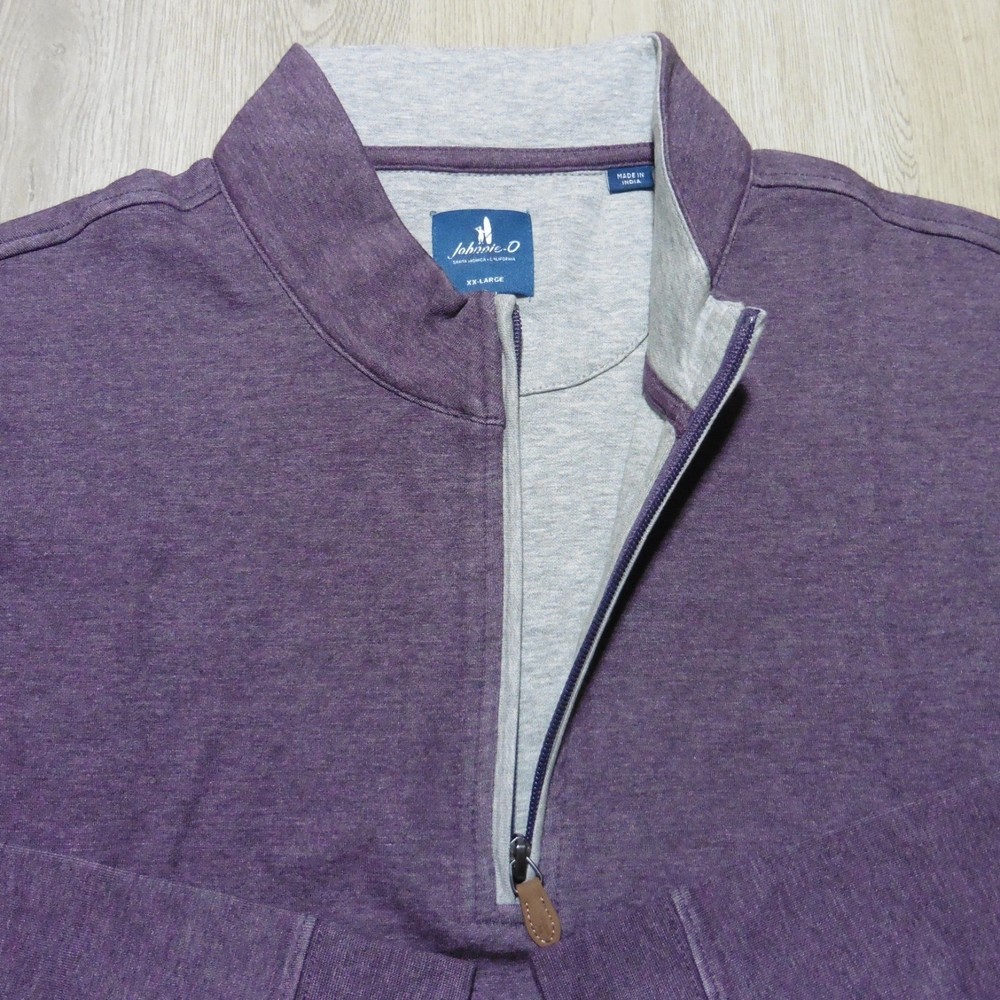 JOHNNIE-O Mens 2XL XXL SULLY PULLOVER 1/4 ZIP ROYAL PLUM PURPLE GOLF SWEATSHIRT