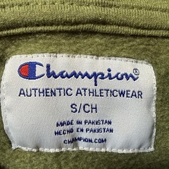 CHAMPION Olive Green Heavy Weight Hoodie Sweatshirt Unisex Small Great Find #281