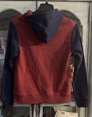 New Laguna Hoodie Sweatshirt Men’s Size Small Navy Deep Red Colorblock Pullover