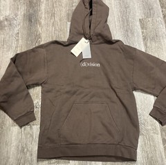 Unisex (di)vision Hoodie Dark Brown European Designer Fashion Sweatshirt Size M
