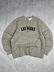 Vintage 90’s Nike Big Center Logo Swoosh Gray Men’s Sweatshirt Size M Y2K Hype