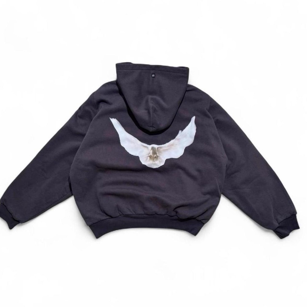 Yeezy Gap Balenciaga Shrunken Dove Hoodie Dark Grey large ( Check Description )