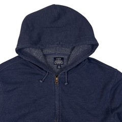 J.Crew Hoodie Mens XL Navy Blue Authentic Fleece Sweatshirt Full Zip Front