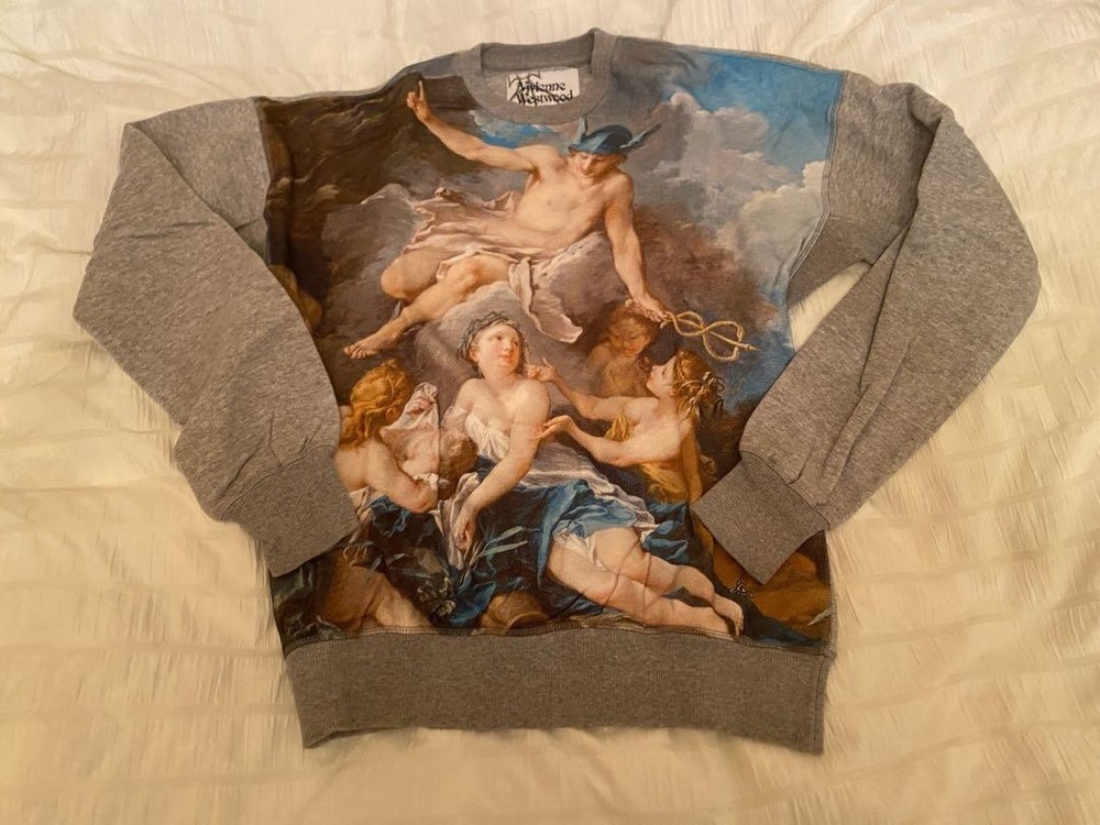 Vivienne Westwood MAN Boucher Painting Long Sleeve Sweatshirt Grey Size 44