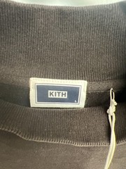 Kith Lg Garment Dyed Fleece Mockneck Sweatshirt Dk Brown NWT 100% Authentic