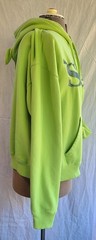 Shrek Movie Lime Green hoodie embroidered lettering and 3D ogre ears Adult XL