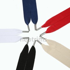 Flat Cotton Drawstring Hoodie String with Stopper Ends,25mm Drawcord Shoelace