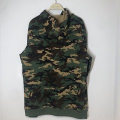 John Deere Men’s Pull Over Core Camo Logo Green Fleece Hoodie Medium Outdoor