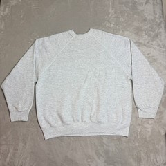 VTG 90s Tultex Blank Sweatshirt Men 2XL Light Gray Maximum Sweats Raglan Y2K