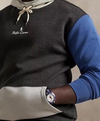 Polo Ralph Lauren Big and Tall Men’s Double Knit Hoodie Gray Blue $198 New