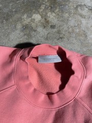 FEAR OF GOD ESSENTIALS OVERSIZED CREWNECK SWEATSHIRT CORAL PINK SZ XL