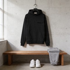 NEW Fear of God Essentials Stretch Limo Black Hoodie Size Medium Authentic✅