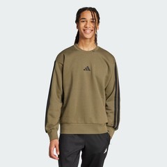 adidas Essentials 3-Stripes Fleece Sweatshirt Green