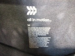 All In Motion Mens Pullover Hoodie Sweatshirt Tie-Die Print Pockets Size M Gray