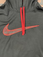 NIKE Therma Fit Lined Hoodie Black Men’s XL Big Swoosh Pockets Warm EGYPT