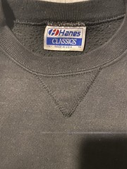 Hanes Classics Men’s Black Pullover Sweatshirt L Crewneck Solid Long Sleeve