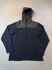 Badlands Mens Blue Long Sleeve Axin 1/4 Quarter Zip Pullover Hoodie Size Large