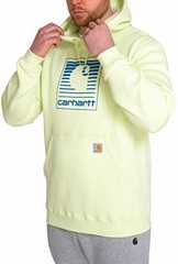 Carhartt Men’s Loose Fit Midweight Hooded Neck Letter Print Mens Graphic
