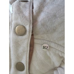Goodfellow & Co Men’s Quilted Snap Pullover Sweatshirt Cream Beige