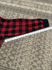 LL Bean Men’s XXL Traditional Fit 1/4 Zip Deep Red Check Sweatshirt