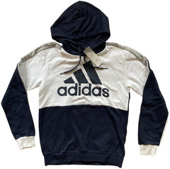 Adidas S Small Essentials Colorblock Fleece Hoodie White Legend Ink M CB HD Men