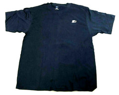 New Starter Mens Solid Navy T-shirt – Size Medium – 100% Cotton – Soft