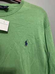 NWT Polo Ralph Lauren Spring Lime Sweatshirt Green Size XL Long Sleeve (B241)