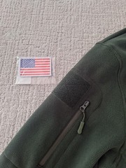 BaerSkin Tactical Hoodie 4.0 Men’s XL Hunter Green Fleece + USA Flag Patch
