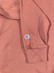 Champion Pullover Hoodie M Pocket Large Logo Burgandy Drawstring