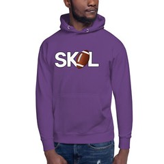 Football Skol Minnesota Vikings Purple Unisex Hoodie S,M,L,XL,2X,3X