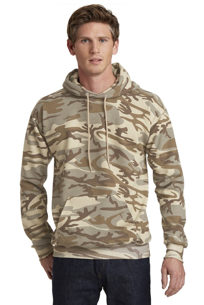 Port & Company Mens Long Sleeve Camo Pullover Hooded Sweatshirt PC78HC