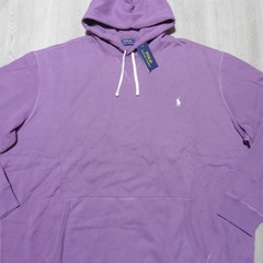POLO RALPH LAUREN Mens 4XLT 4XL TALL HOODIE TEA ROSE PURPLE COTTON FLEECE