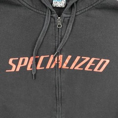 Specialized Hoodie Mens XL Black Cycling MTB Mountain Bike Full Zip Sweatshirt