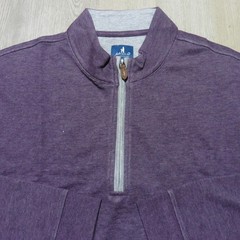 JOHNNIE-O Mens L LARGE SULLY PULLOVER 1/4 ZIP ROYAL PLUM PURPLE GOLF SWEATSHIRT