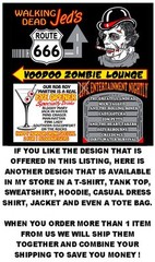 ZOMBIE SUB EAT FLESH WALKING DEAD JED KILL VOODOO SKULL SWEATSHIRT 21