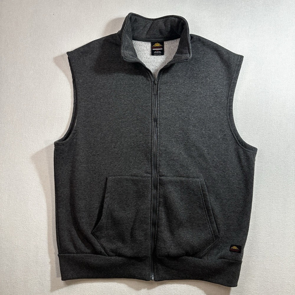 Knocker Activewear Men’s Vest Size 2XL Gray Fleece Sweatshirt Sleeveless Jacket