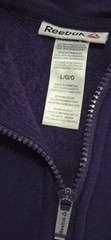 Reebok Purple Full Zip Hooded Sweatshirt Jacket Men L