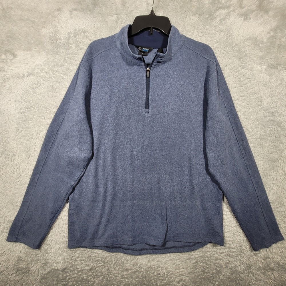 Mondetta Sweater Mens Large Blue 1/4 Zip Pullover All Seasons Sweatshirt