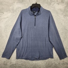 Mondetta Sweater Mens Large Blue 1/4 Zip Pullover All Seasons Sweatshirt