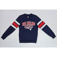 NFL New England Patriots Sweatshirt G-III Navy Blue Red White Stripe Mens Small