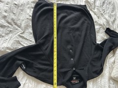 Vintage PGA Tour Black Polo Sweater Merino Wool Italy MINT Golf NEVERWORN Preppy