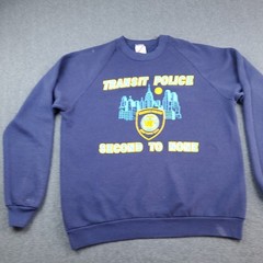 vintage nypd jerzees sweatshirt Size Large Transit Police Second To None USA