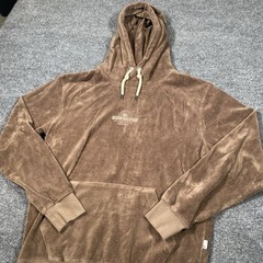 Quicksilver Corduroy Hoodie Mens Small Stretch Fabric Retro Surf Skater Style