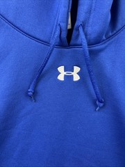 Under Armour Hooded Sweatshirt Blue Size XL Tags 100% Polyester Blend READ