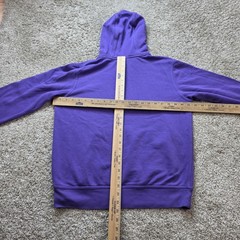 Nike Hoodie Mens S Purple Pullover Hooded Pockets Lined Fleece Embroidered Logo